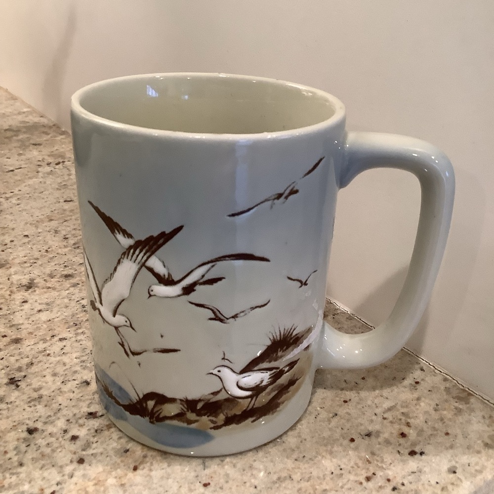 Otagiri Ceramic Coffee Mug with Bird Design Japan Cup